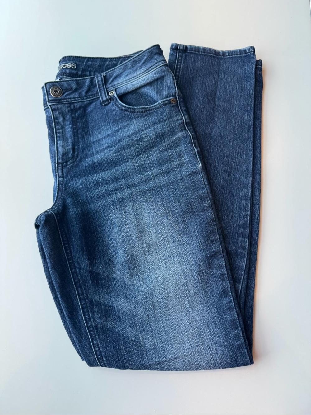 Maurices Women's Straight Leg Jeans in Medium Blue Wash
